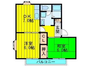 ミモザＭＵＲＡＴＡ　Ａ棟の物件間取画像